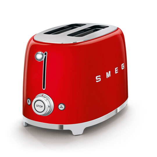 The Smeg 50's Retro Style 2-Slice Toaster combines iconic 1950s design with modern functionality, making it a standout addition to any kitchen.