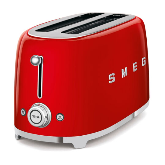 50's Style 4-Slice Retro Toaster. The Smeg toaster combines ergonomics, functionality, and beauty for that sense of yearning for the days of yore.